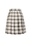 Bold Buckles Elevate Edgy Plaid Asymmetrical Skirt