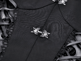 Chic Gothic Mini Dress with Delicate Butterfly Details