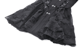 Chic Gothic Mini Dress with Delicate Butterfly Details