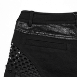 Chic Gothic Shorts with Removable Chiffon Cape Detail