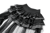 Chic High Low Lace Skirt with Layered Ruffle Train