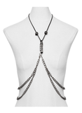 Chic Multi-Chain Body Harness for Effortless Layering