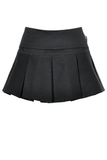 Chic Pleated Mini Skirt featuring Punk Rock Buckle Accents