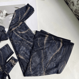 Chic Sheer Mesh Lingerie Set with Garter Belts and Gloves - EVE's SECRETS