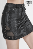 Chic Women's Snakeskin Mini Skirt in Punk Style