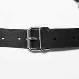 Cross-strap Leather Loop with Metal Shoulder Embellishments