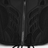 Cyberpunk Black Waist Corset with Stylish Lace-Up Detail