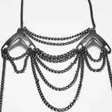 Cyberpunk Chain Body Harness and Fringe Jewelry
