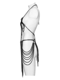 Cyberpunk Chain Body Harness and Fringe Jewelry
