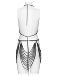 Cyberpunk Chain Body Harness and Fringe Jewelry