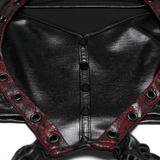 Cyberpunk Gothic Lace Up Faux Leather Crop Top