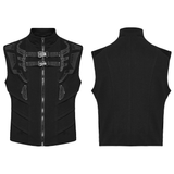 Cyberpunk-Inspired Vest with Futuristic Rubber Armor Accents