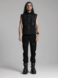 Cyberpunk-Inspired Vest with Futuristic Rubber Armor Accents