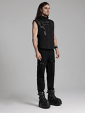 Cyberpunk-Inspired Vest with Futuristic Rubber Armor Accents