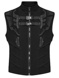 Cyberpunk-Inspired Vest with Futuristic Rubber Armor Accents