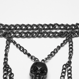 Cyberpunk Skull Chain Body Harness Gothic for Women