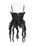 Dark Floral Gothic Lace-Up Ribbon Bodice Corset
