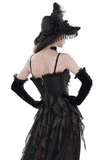Dark Floral Gothic Lace-Up Ribbon Bodice Corset
