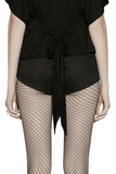 Dark Goth Low Rise Shorts with Buckle and Metal Studs