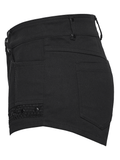 Dark Goth Low Rise Shorts with Buckle and Metal Studs