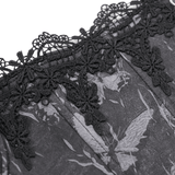 Dark Lace Gothic Corset with Chains and Garter Detailing