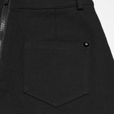Dark Punk Twill Mini Skirt with Zip Utility Pockets