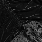 Dark Romantic Velvet Tiered Skirt with Lace and Chains