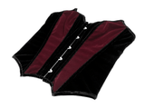 Dark Velvet Corset with Burgundy Jacquard Inserts