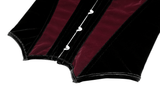 Dark Velvet Corset with Burgundy Jacquard Inserts