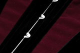 Dark Velvet Corset with Burgundy Jacquard Inserts