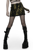 Decadent Punk Cross Broken Hole Knit Mini Skirt