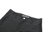 Edgy Pleated Shorts with Eyelet Accents and O-Ring Strap