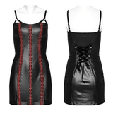Edgy Women's Rivets Dress with Adjustable Straps