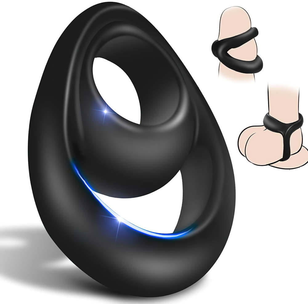 Elastic Men's Black Cock Rings / Silicone Male Sex Toys / What is a Penis Ring - EVE's SECRETS