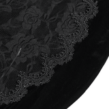Elegant Black Gothic Lace and Velvet Formal Dress