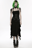 Elegant Black Gothic Lace Shoulder Chain Armor Choker