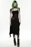 Elegant Black Gothic Lace Shoulder Chain Armor Choker