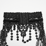 Elegant Black Gothic Lace Shoulder Chain Armor Choker