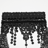 Elegant Black Gothic Lace Shoulder Chain Armor Choker
