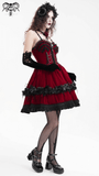 Elegant Burgundy Gothic Lolita Dress with Shoulder Straps