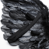 Elegant Exquisite Black Feathered Wings for Costumes