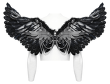 Elegant Exquisite Black Feathered Wings for Costumes