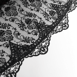 Elegant Gothic Tulle Dress with Lace and Bone Motif