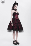 Elegant Gothic Tulle Dress with Lace and Bone Motif