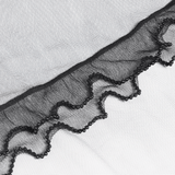 Elegant Gothic Velvet High-Low Dress with Sheer Black Mesh