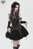 Elegant Halter Mini Dress with Corset Lace-Up Accent