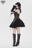 Elegant Halter Mini Dress with Corset Lace-Up Accent