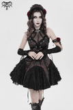 Elegant Halter Mini Dress with Corset Lace-Up Accent