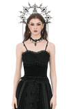 Elegant Lace Cami Top with Beaded Bust and Ruffle Trim