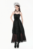 Elegant Lace Cami Top with Beaded Bust and Ruffle Trim